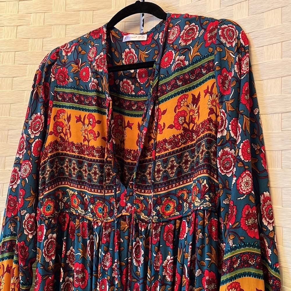 NEW! Boho style midi dress, size XL 16/18